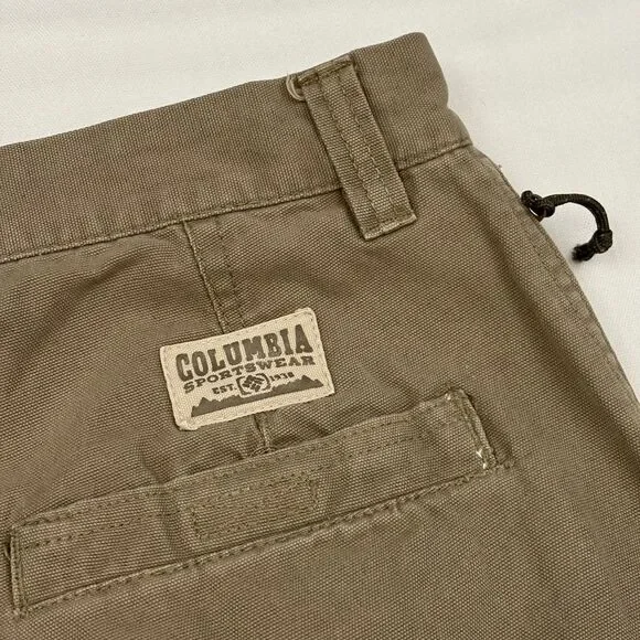 Columbia Mens Hiking Outdoors Utility Pants Cargo Khaki Gert Boyle Size 30x32 - Picture 10 of 16